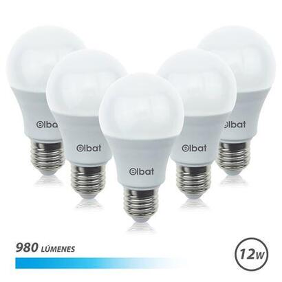 elbat-pack-de-5-bombillas-led-a60-12w-e27-980lm-6500k-luz-fria
