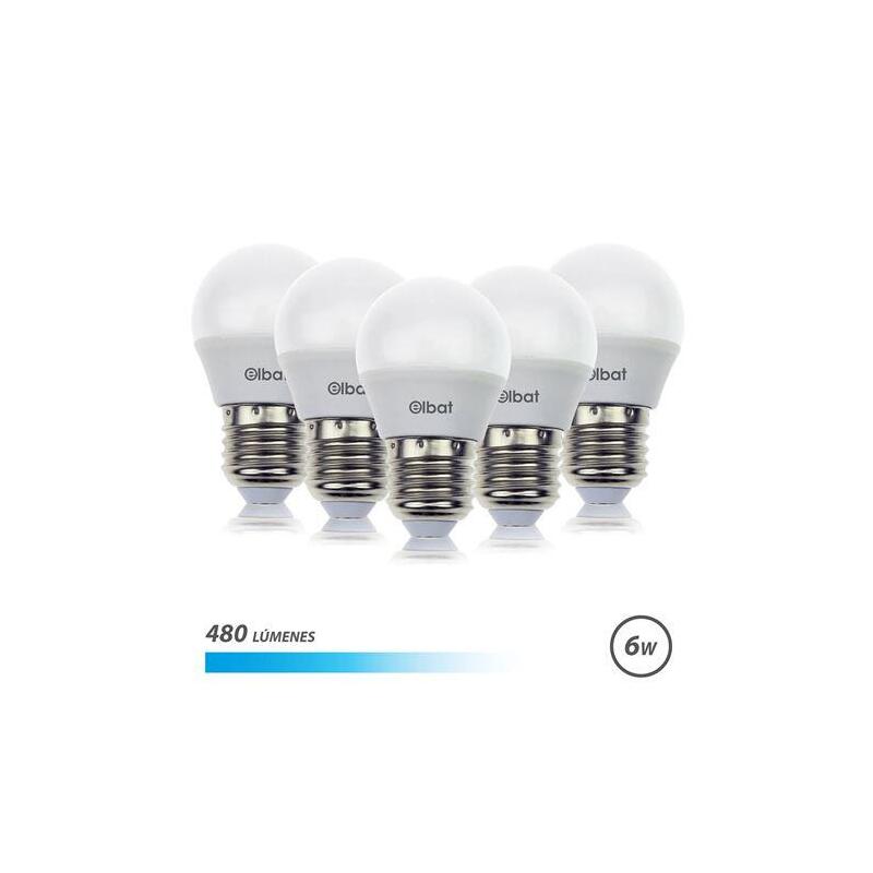 elbat-pack-de-5-bombillas-led-g45-6w-e27-480lm-6500k-luz-fria