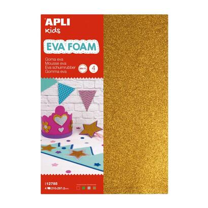 apli-pack-de-10-goma-eva-purpurina-a4-grosor-2-mm-impremeable-moldeable-al-calor-colores-surtidos
