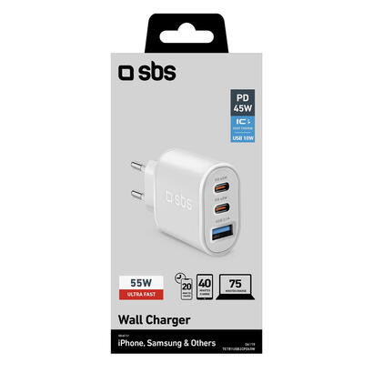 sbs-tetr1usb2cpd45w-cargador-2x-usb-c-pd-45w-1x-usb-21a-blanco