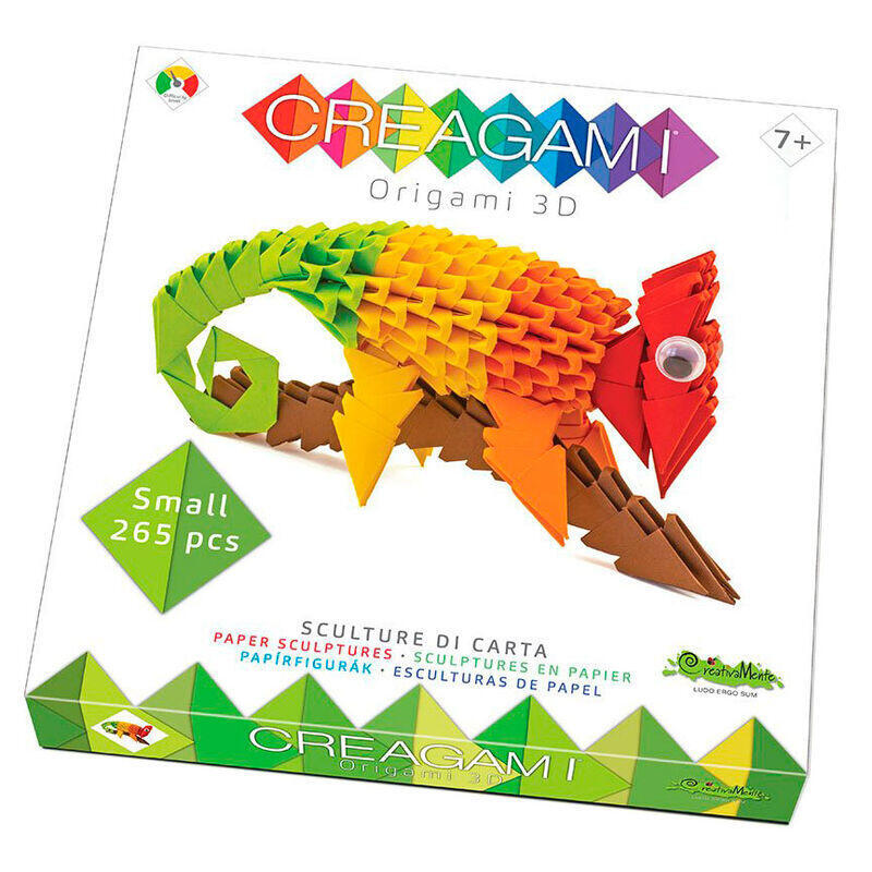 oxford-escultura-origami-3d-creagami-camaleon-tamano-pequeno-nivel-medio