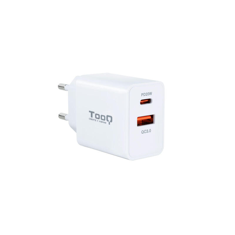 tooq-cargador-de-pared-usb-30-18w-usb-c-20w-carga-rapida-blanco