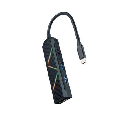 nanocable-4-en-1-hub-usb-c-30-con-2x-usb-a-30-1x-usb-c-pd-1x-hdmi-carcasa-de-aluminio-cable-de-015m