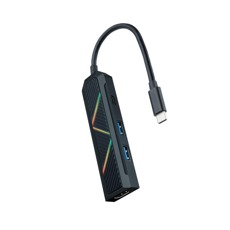 nanocable-4-en-1-hub-usb-c-30-con-2x-usb-a-30-1x-usb-c-pd-1x-hdmi-carcasa-de-aluminio-cable-de-015m