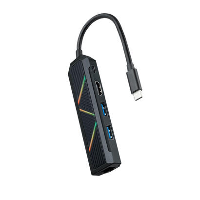 nanocable-5-en-1-hub-usb-c-30-con-2x-usb-a-30-1x-usb-c-pd-1x-hdmi-1x-rj45-carcasa-de-aluminio-cable-de-015m