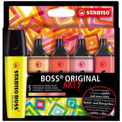 stabilo-estuche-5-marcadores-fluorescentes-arty-boss-original-csurtidos-calidos