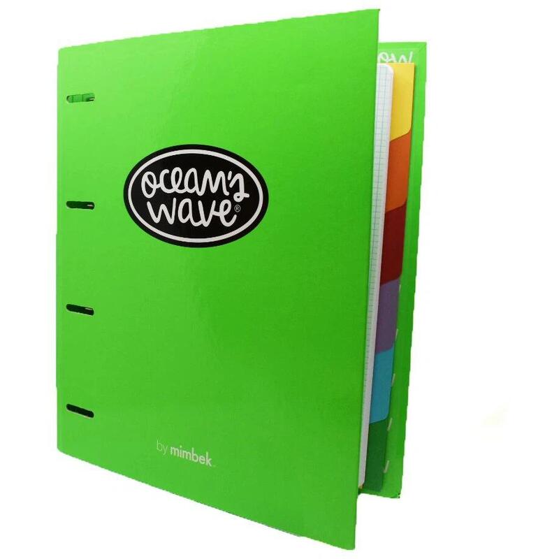 ocw-carpeta-a4-4a40mm-recambio-verde-neon
