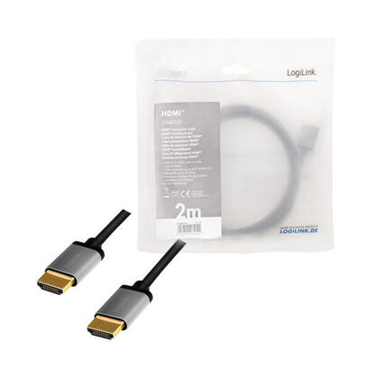 logilink-cha0101-cable-hdmi-am-to-am-4k60-hz-alu-blackgrey-2m