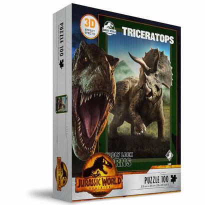 puzle-100-efecto-3d-poster-triceratops-jurassic-world