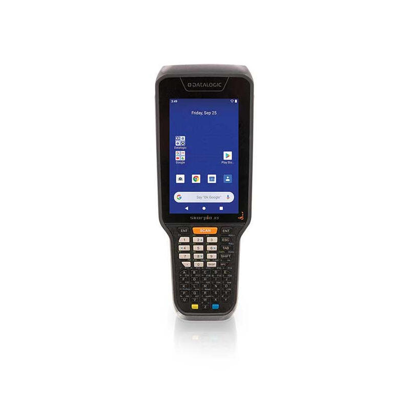 skorpio-x5-hand-held-80211-abgnac-43-display-bt-v5-3gb-ram32gb-flash-28-key-numeric-2d-imager-mr-w-green-spot-android-10