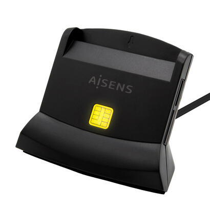 aisens-lector-de-tarjetas-inteligente-dni-con-lector-sim-sd-mirosd-mmc-rs-mmc-mmc-micro-usb-c-negro