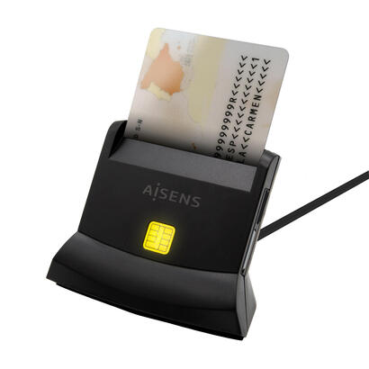 aisens-lector-de-tarjetas-inteligente-dni-con-lector-sim-sd-mirosd-mmc-rs-mmc-mmc-micro-usb-c-negro