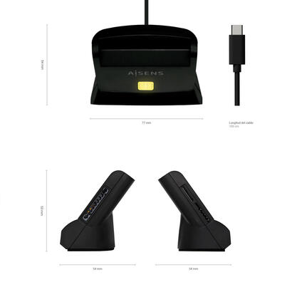 aisens-lector-de-tarjetas-inteligente-dni-con-lector-sim-sd-mirosd-mmc-rs-mmc-mmc-micro-usb-c-negro