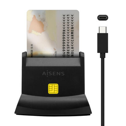 aisens-lector-de-tarjetas-inteligente-dni-con-lector-sim-sd-mirosd-mmc-rs-mmc-mmc-micro-usb-c-negro