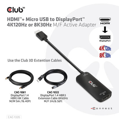 club3d-adaptador-hdmi-microusb-dp-4k120hz