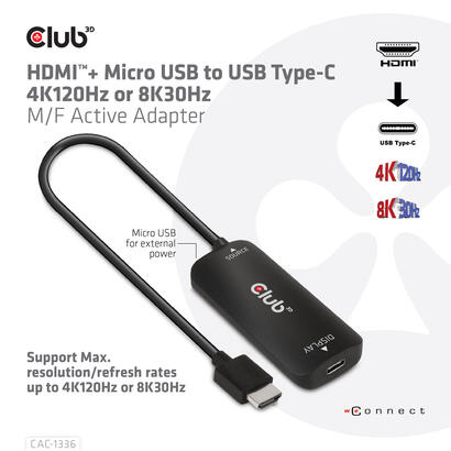 club3d-adaptador-hdmi-microusb-usb-c-4k120hz