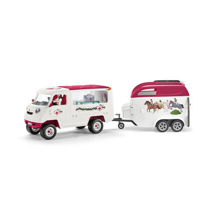 schleich-horse-club-42439-veterinaria-movil-con-potro-hannoveriano