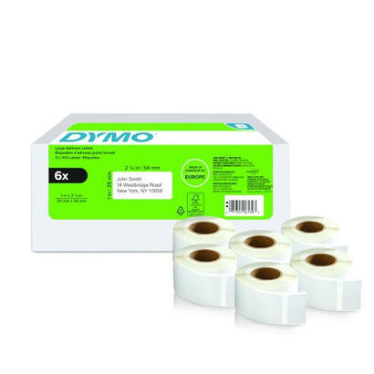 dymo-2177564-etiqueta-de-impresora-blanco-6-rollos-500-25x54mm