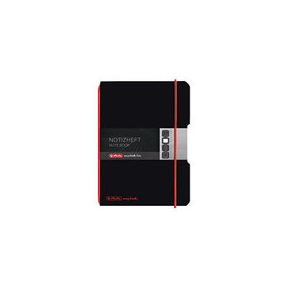 herlitz-11361599-cuaderno-y-block-a6-40-hojas-negro