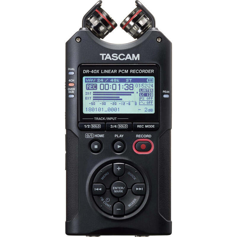 tascam-dr-40x-dictaphone-flash-card-black