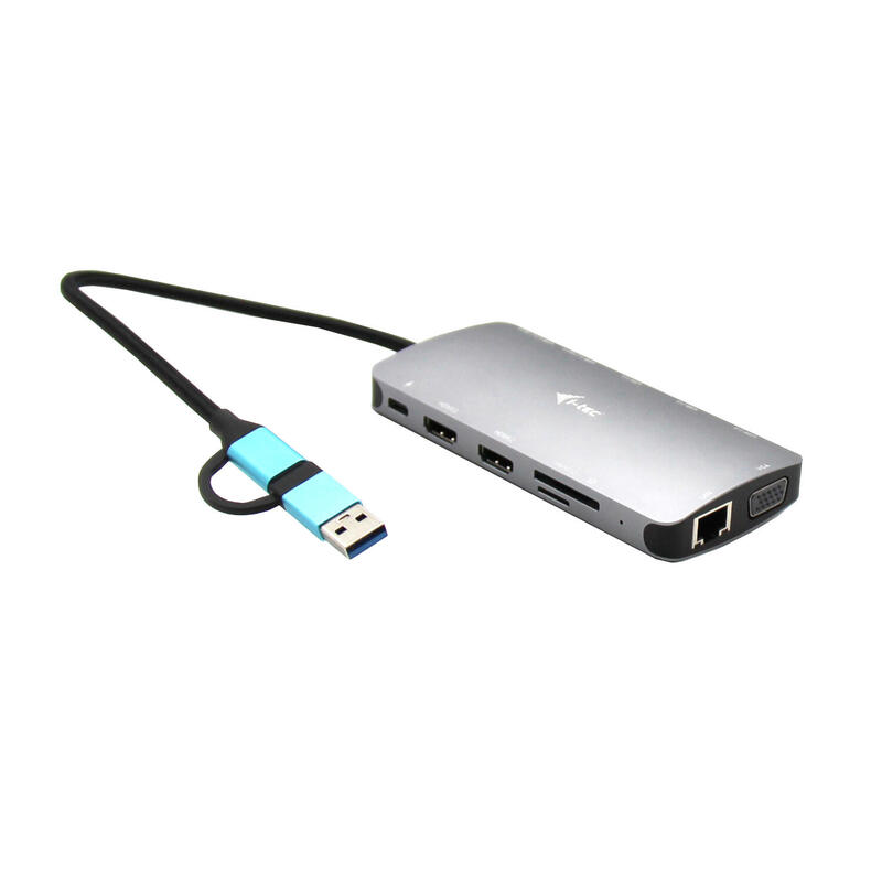 i-tec-usb-c-metal-nano-dock-2xhdmi-1xvga-1xsd-cardreader-1xmicrosd-cardreader-1xglan-3xusb-20-1xusb-32-1xusb-c32data-1xusb-c-pd