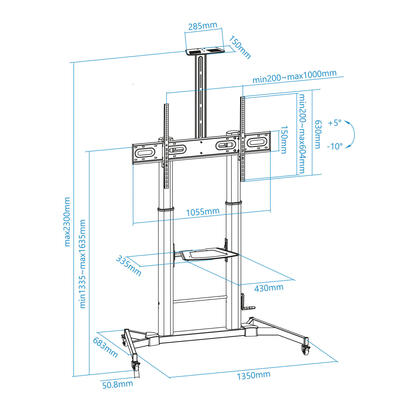 tooq-soporte-suelo-ruedas-regulable-60-100-negro