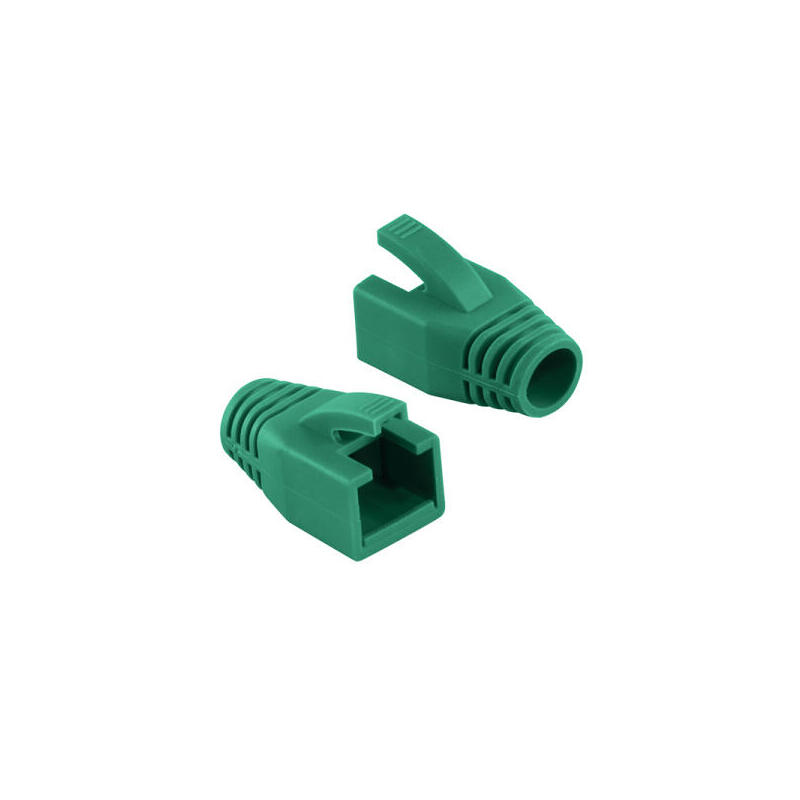 logilink-strain-relief-boot-80-mm-for-cat6-rj45-plugs-green