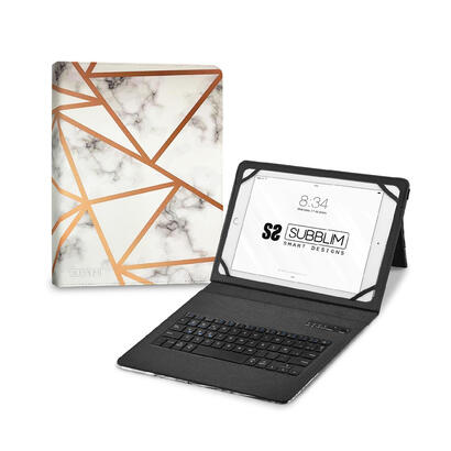 funda-teclado-tablet-keytab-pro-bt-marmol-blanco-subblim