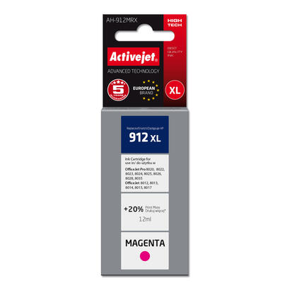activejet-tinta-ah-912mrx-para-impresoras-hp-recambio-hp-912xl-3yl82ae-premium-990-paginas-purpura