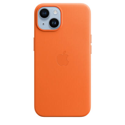 apple-funda-iphone-14-leather-case-con-magsafe-orange
