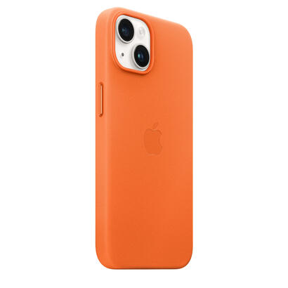 apple-funda-iphone-14-leather-case-con-magsafe-orange