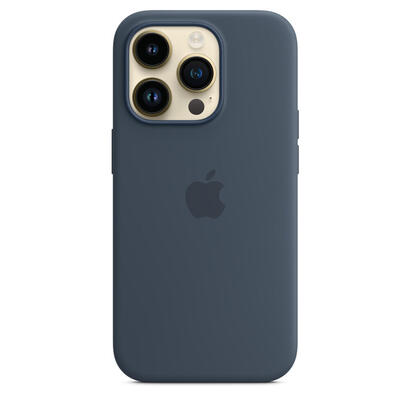 apple-funda-iphone-14-pro-silicone-case-con-magsafe-storm-blue