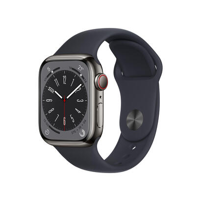 apple-watch-series-8-edelstahl-cellular-41mm-graphit-sportarmband-mitternacht-new