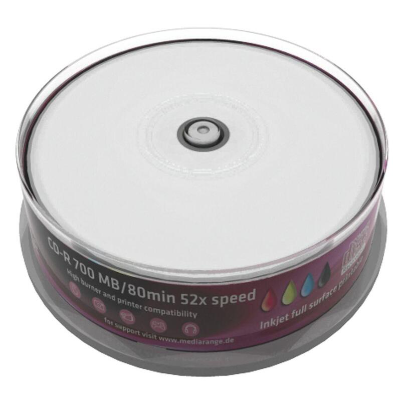 mediarange-cd-r-700mb-25pcs-spindel-52x-inkjet-printable