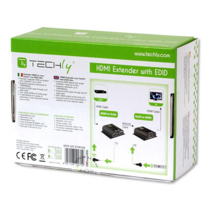 techly-100709-extensor-hdmi-por-cable-cat6-6a-7-hasta-40m-1080p-poe-edid-ir