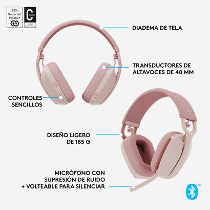 auriculares-logitech-zone-vibe-100-rosa