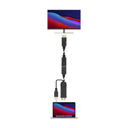 cable-conversor-aisens-a122-0642-displayport-macho-hdmi-macho-displayport-hembra-usb-macho-10m-negro