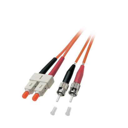 efb-elektronik-o635305-cable-de-fibra-optica-05-m-sc-st-om2-naranja