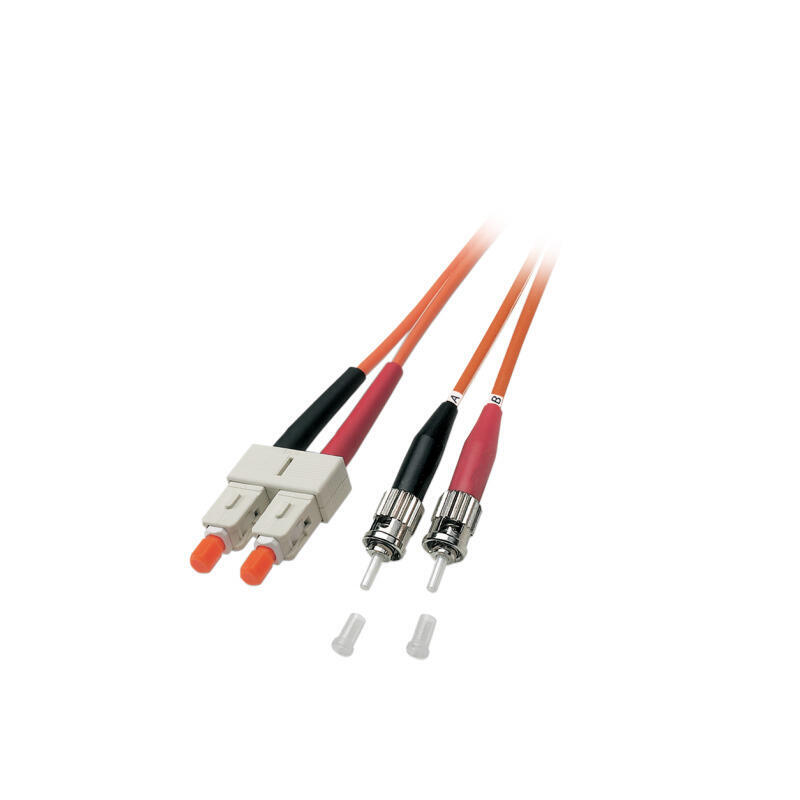 efb-elektronik-o635305-cable-de-fibra-optica-05-m-sc-st-om2-naranja