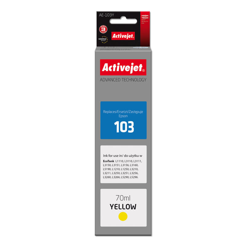 activejet-ae-103y-ink-replacement-epson-103-c13t00s44a-supreme-70-ml-yellow