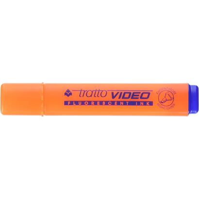 pack-de-12-unidades-tratto-video-marcador-fluorescente-punta-biselada-tinta-base-de-agua-secado-rapido-color-naranja-fluorescent