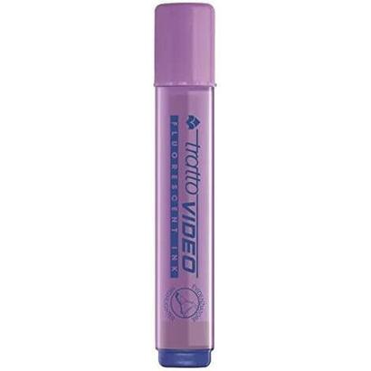 pack-de-12-unidades-tratto-video-marcador-fluorescente-punta-biselada-tinta-base-de-agua-secado-rapido-color-lila-fluorescente