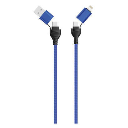 2go-cable-de-datos-usb-type-c-4in1-azul-120cm