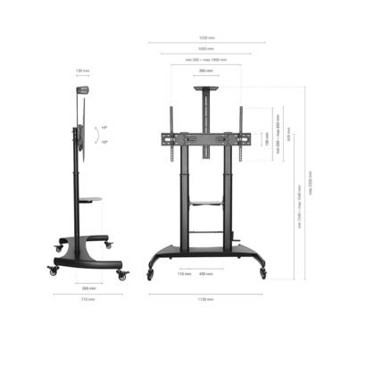 aisens-soporte-de-suelo-eco-con-ruedas-y-manivela-bandeja-para-dvd-y-soporte-de-camara-para-monitortv-hasta-100kg