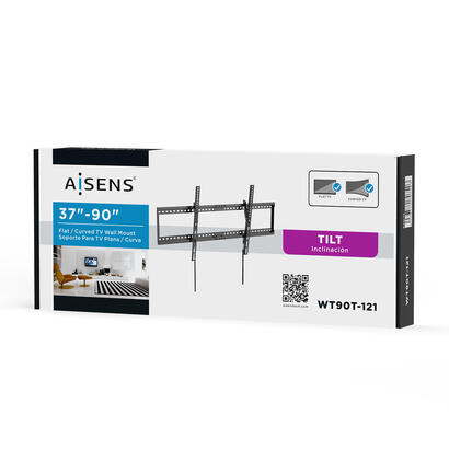 aisens-soporte-eco-inclinable-para-monitortv-hasta-75kg-de-37-a-90-pulgadas-negro