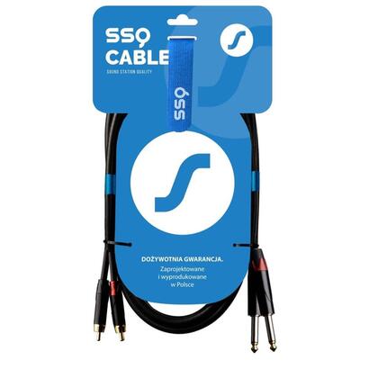 ssq-rcajm1-ss-1427-cable-2x-rca-2x-jack-mono-63-mm-1-m-black