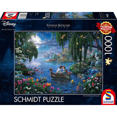 puzzle-schmidt-spiele-thomas-kinkade-mudios-the-little-mermaid-and-prince-eric-puzzle-57370