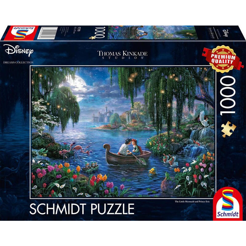 puzzle-schmidt-spiele-thomas-kinkade-mudios-the-little-mermaid-and-prince-eric-puzzle-57370