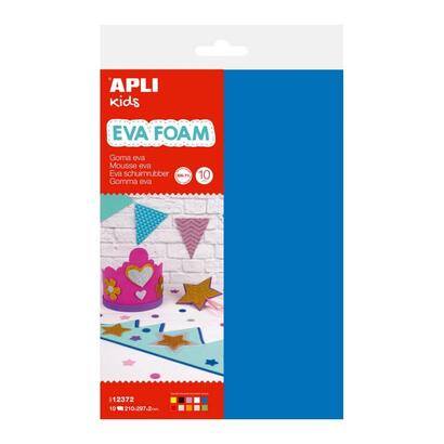 apli-pack-de-10-goma-eva-multicolor-a4-grosor-2-mm-impermeable-moldeable-al-calor-colores-surtidos