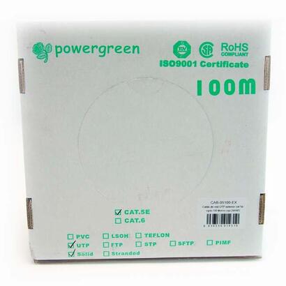 powergreen-bobina-de-cable-cat-5e-utp-100-metros-exterior-rigido-caja-24awg-100-m-negro